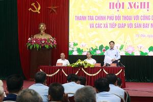 Thanh tra Chính phủ và TP Hà Nội đối thoại với công dân xã Đồng Tâm 