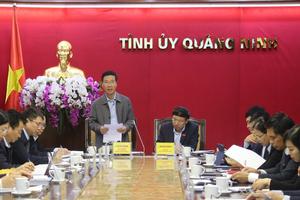 Đoàn kiểm tra Bộ Chính trị làm việc với Thường vụ Tỉnh ủy Quảng Ninh
