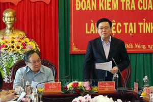 Phó Thủ tướng Vương Đình Huệ làm việc tại Đắk Nông