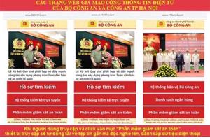 Phát hiện 8 trang web giả mạo lực lượng công an 