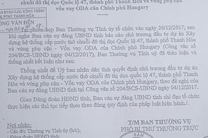 Ban Cán sự Đảng rút kinh nghiệm, dự án quay lại vốn ODA