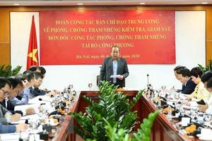 Kiểm tra công tác phòng chống tham nhũng tại Bộ Công Thương