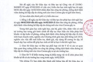 Hải Phòng: Học sinh nghỉ học đến hết ngày 16/2/2020