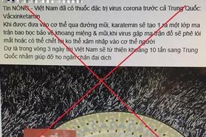 Xử lý đối tượng tung tin dùng ma túy để điều trị 2019-nCoV 