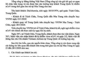 Một khách Trung Quốc nhiễm nCoV lưu trú nhiều khách sạn