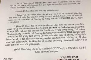 Học sinh được nghỉ đến hết tháng 2 để phòng dịch Covid-19