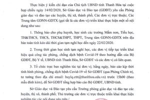 Học sinh nghỉ học thêm 1 tuần để chống dịch Covid-19