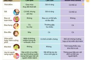 Phân biệt giữa nhiễm virus corona và cảm cúm, cảm lạnh