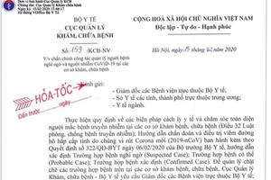 Chấn chỉnh việc quản lý người bệnh nghi ngờ và người nhiễm Covid-19
