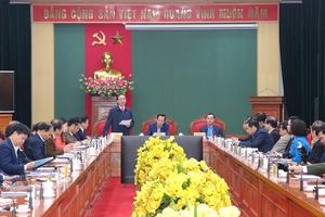 Đoàn công tác của Trung ương làm việc tại Thái Nguyên