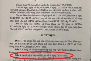 Chủ tịch huyện Tiên Du phê chuẩn cán bộ không đủ tư cách?