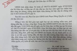 Học sinh tiếp tục được nghỉ học để phòng dịch nCoV
