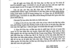 Học sinh toàn tỉnh tiếp tục nghỉ học để phòng, chống dịch Covid–19