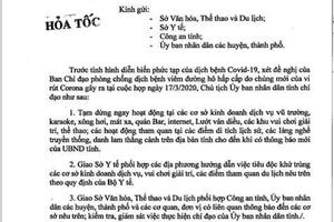 Tạm dừng hoạt động tại các cơ sở dịch vụ để phòng, chống dịch Covid-19