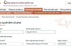 65 dịch vụ công tích hợp, cung cấp trên Cổng DVCQG năm 2020