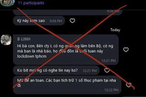 Xử lý nghiêm các tài khoản đăng tin bịa đặt TPHCM phong tỏa 14 ngày