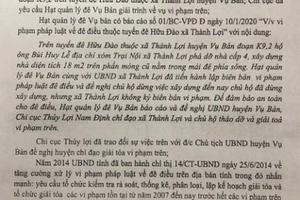 Nam Định khó xử lý vi phạm về đê điều