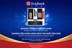 SeABank - Thương hiệu ngân hàng sáng tạo nhất năm 2019