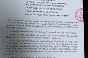Không có người tên N.K.T là thành viên HĐQT Công ty Thép Việt Nhật