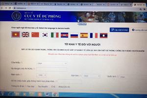 Người dân khai báo y tế toàn dân qua những kênh nào?