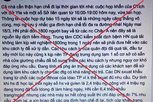 Triệu tập 2 cá nhân tung tin Hà Nội “vỡ trận” vì dịch Covid-19