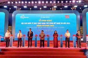 Khai mạc hội chợ quốc tế Quà tặng hàng Thủ công mỹ nghệ Hà Nội 2024