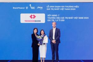 Techcombank, thương hiệu ngân hàng tư nhân giá trị nhất Việt Nam, tiếp tục thăng hạng toàn cầu