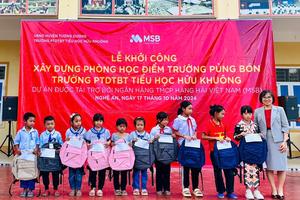 MSB khởi công xây dựng điểm trường mới tại Nghệ An