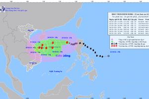 Bão số 6 đang di chuyển nhanh, hướng về khu vực quần đảo Hoàng Sa