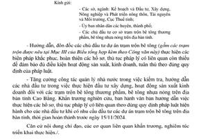 Cao Bằng: Chỉ đạo “nóng” sau báo cáo của đoàn kiểm tra liên ngành