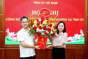 Ông Trần Nguyễn Hiền Anh làm Trưởng ban Nội chính Tỉnh ủy Hà Nam