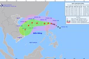 Bão Yinxing mạnh cấp 15, tiến gần Biển Đông