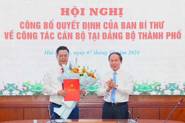 Hải Phòng công bố quyết định của Ban Bí thư về công tác cán bộ