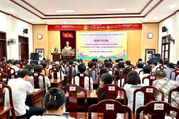 Thanh Hóa: Hơn 200 đại biểu tập huấn nghiệp vụ phục vụ Đại hội Đảng 