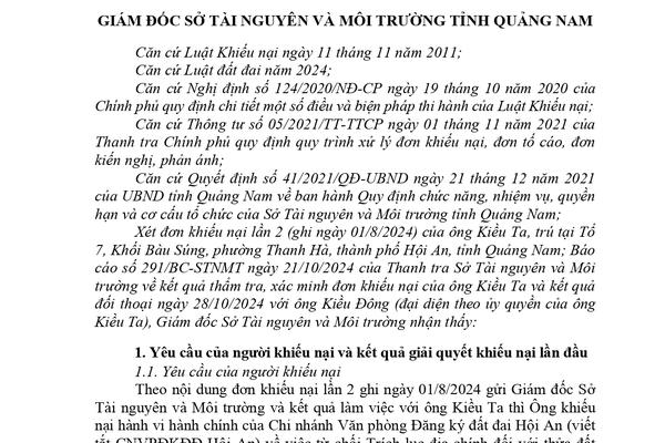 Quảng Nam: Không công nhận đơn khiếu nại lần 2 của công dân