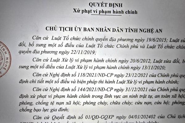 Nghệ An: Phạt 90 triệu đồng công trình hoạt động khi chưa có giấy chứng nhận PCCC