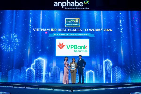 VPBankS: Top 1 nơi làm việc tốt nhất Việt Nam ngành Dịch vụ tài chính khối Doanh nghiệp vừa