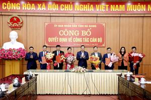 Hà Giang: Công bố các quyết định về công tác cán bộ