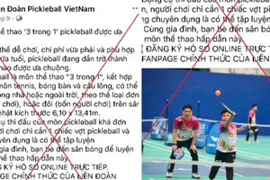 Giả mạo Facebook “Liên đoàn Pickleball Việt Nam” để lừa dảo