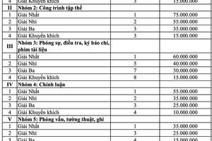 TP HCM: Tác phẩm đoạt Giải Báo chí được hỗ trợ tối đa 80 triệu đồng