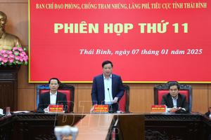 Thái Bình: Khắc phục tình trạng né tránh, đùn đẩy trách nhiệm trong phòng, chống tham nhũng, tiêu cực