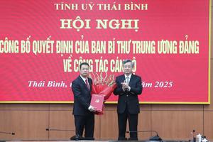 Thái Bình công bố quyết định của Ban Bí thư Trung ương Đảng về công tác cán bộ