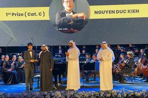 Giải Nhất cuộc thi Piano Quốc tế Fujairah Nguyễn Đức Kiên: Khổ luyện và đam mê làm nên thành công