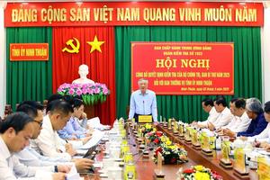 Công bố Quyết định kiểm tra đối với Ban Thường vụ Tỉnh ủy Ninh Thuận