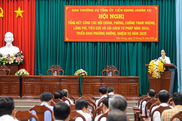 Tiền Giang: Quán triệt quy định về kiểm soát quyền lực, phòng, chống tham nhũng trong xây dựng pháp luật