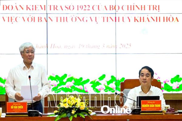 Khánh Hòa: Chuẩn bị kỹ lưỡng nội dung báo cáo Đoàn kiểm tra số 1922