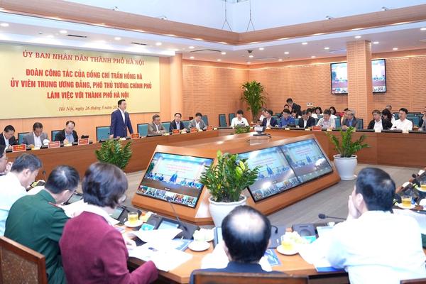 Phó Thủ tướng Trần Hồng Hà làm việc với Hà Nội