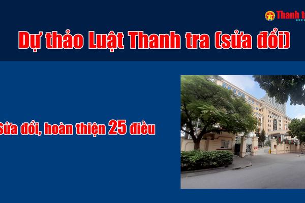 Khẩn trương, trách nhiệm hoàn thiện Dự thảo Luật Thanh tra (sửa đổi) với nhiều điểm mới quan trọng