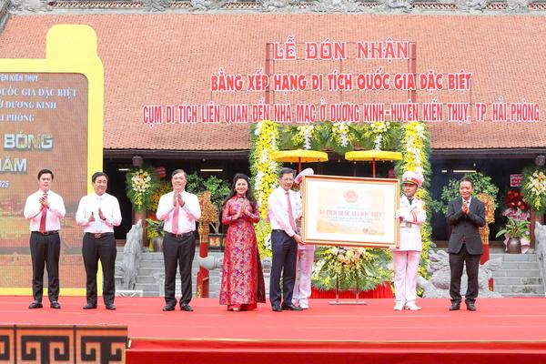 Hải Phòng: Lễ đón nhận Bằng xếp hạng Di tích quốc gia đặc biệt Cụm di tích liên quan đến nhà Mạc ở Dương Kinh