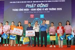 Tặng trên 5.000 suất quà trị giá trên 2,5 tỷ đồng cho công nhân, đoàn viên thành phố Hải Phòng